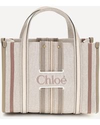Chloé - Small Woody Loop Canvas Tote Bag - Lyst