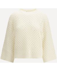 Fabiana Filippi - Jumper Crafted From Platinum Yarn With Micro Sequins - Lyst