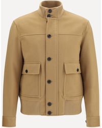 Lardini - Buttoned Jacket With Ribbed Trims - Lyst