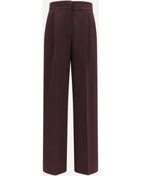 forte_forte - Forte_Forte High Waisted Grain De Poudre Pants - Lyst