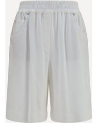Brunello Cucinelli - Cotton Piqué Shorts - Lyst