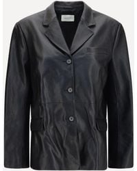 Magda Butrym - Leather Blazer Jacket - Lyst