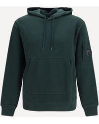 C.P. Company - C. P. Company Diagonal-Weave Cotton Fleece Hooded Sweatshirt - Lyst
