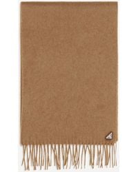 Prada - Silk And Cashmere Scarf With Fringes - Lyst