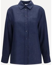 Lardini - Long-Sleeved Linen Shirt - Lyst