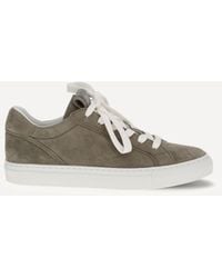 Brunello Cucinelli - Suede Sneakers With Precious Loop - Lyst