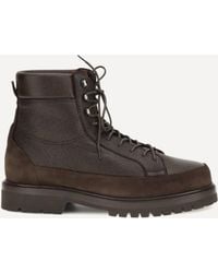 Brunello Cucinelli - Explorer Délavé Deer Leather And Suede Booties - Lyst