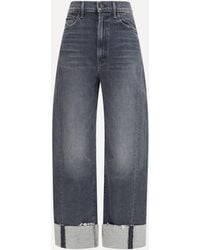 Mother - Half Pipe Flood Cuff Fray Jeans - Lyst