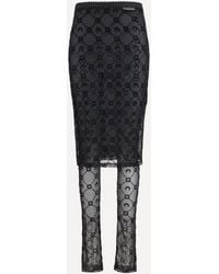 Marine Serre - Moonogram Mesh Flock Pant-Skirt - Lyst