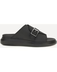 McQueen - Buckle Slide Sandals - Lyst