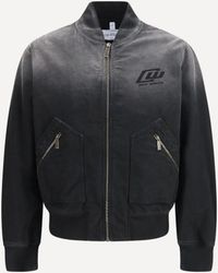 Off-White c/o Virgil Abloh - Washed Denim Bomber Jacket - Lyst