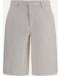 Ami Paris - Wide Twill Cotton Shorts - Lyst