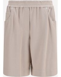 Brunello Cucinelli - Cotton Piqué Shorts - Lyst