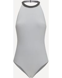 Brunello Cucinelli - One-Piece Swimsuit With Monili Embellishment - Lyst