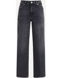 7FOR - Stovepipe Straight Jeans - Lyst