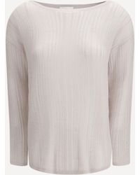 Allude - Rib-Knit Crew-Neck Sweater - Lyst