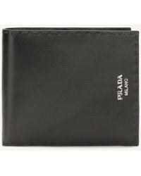 Prada - Antiqued Leather Wallet - Lyst