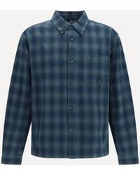 Represent - Checked Flannel Shirt Dark - Lyst