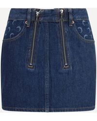 Marine Serre - Zipped Mini Skirt - Lyst