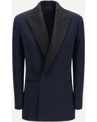 Bottega Veneta - Single Breasted Jacket With Intrecciato Motif - Lyst