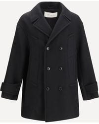 Ami Paris - Wool Pea Coat - Lyst