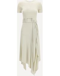 Alaïa - Belted Jersey Dress - Lyst