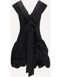 Magda Butrym - Midi Dress With Draped Shawl Collar - Lyst
