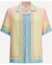 CASABLANCA - All-Over Monogram Jacquard Pattern Polo Shirt - Lyst