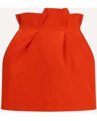 Magda Butrym - Silk Mini Skirt With Ruffled Waist - Lyst