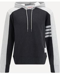 Thom Browne - Loopback Colorblock Hooded Sweatshirt - Lyst