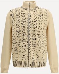 Margiela - Virgin Wool Zip Cardigan - Lyst