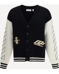 Off-White c/o Virgil Abloh - Star Logo Diagonal Varsity Cardigan - Lyst