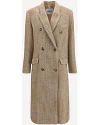 Isabel Marant - Pilda Herringbone Wool-Blend Coat - Lyst
