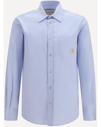 Valentino - Cotton Shirt With Butterfly Embroidery - Lyst