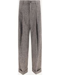 Dolce & Gabbana - Alpaca Blend Prince Of Wales Pants - Lyst