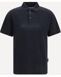 Palm Angels - Cotton Polo With Embroidered Logo - Lyst