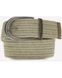 Brunello Cucinelli - Braided Linen Belt With Shiny Loop - Lyst