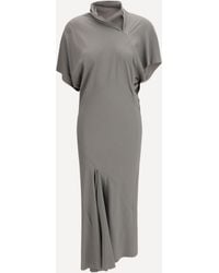 Rick Owens - Asymmetric Midi Dress - Lyst