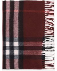 Burberry - Check Cashmere Scarf - Lyst