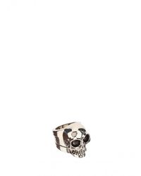 Alexander McQueen Skull Ring 615 - Gray