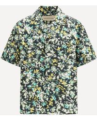 Valentino - Shirt With An All-Over Papier Floral - Lyst