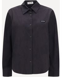 Miu Miu - Stretch Poplin Shirt - Lyst