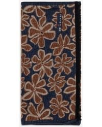 Kiton - Sciarpa Con Frange E Stampa A Fiori - Lyst