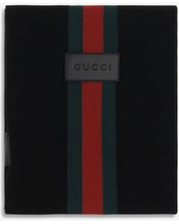 Gucci - Wool Scarf With Web Stripe - Lyst