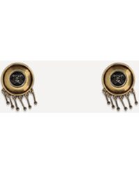 Versace - Medusa Clip-On Drop Earrings - Lyst