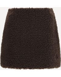Moncler - Teddy-Effect Miniskirt - Lyst