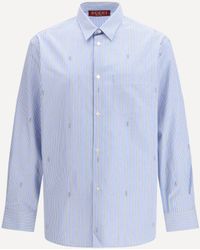 Gucci - Striped Cotton Poplin Shirt - Lyst