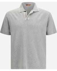 Cruna - Knitted Polo With Short Sleeves - Lyst
