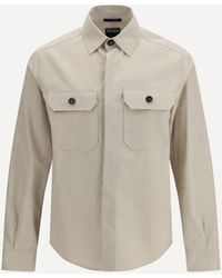 ZEGNA - Linen Wool And Silk Shirt Jacket - Lyst