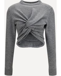 Balenciaga - Ruched Crewneck Sweater - Lyst